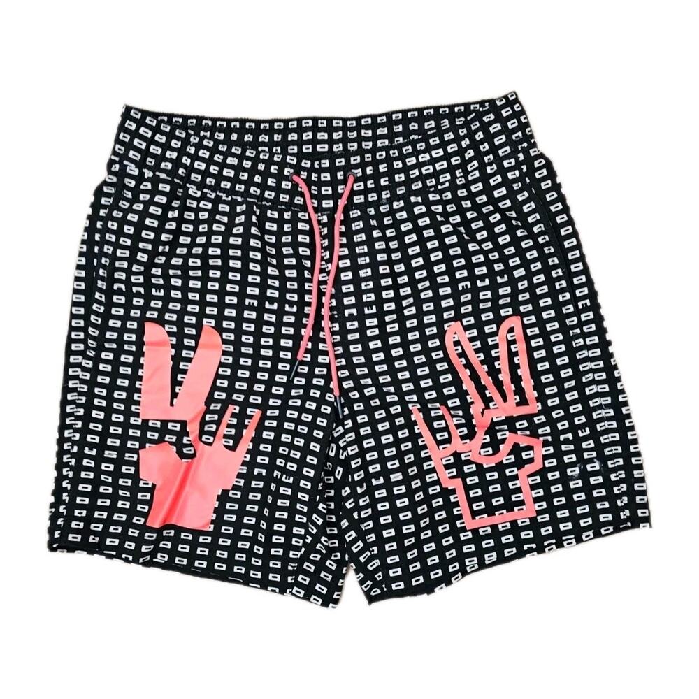 G-Star Raw Men’s Dirik Rectangle Allover Black Swim Shorts Size Small